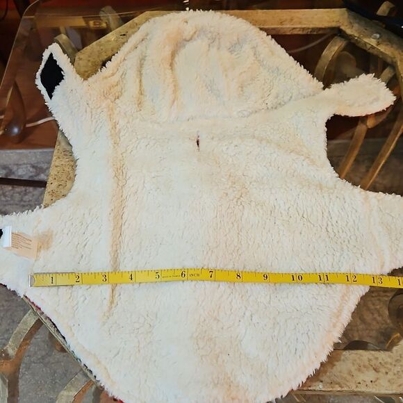 Friends Forever Red and Black Plaid Dog Coat with Navy Harness - Picture 6 of 9